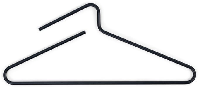 Spinder Design kledinghangers Hang-On - Zwart - set van 5 - Staal