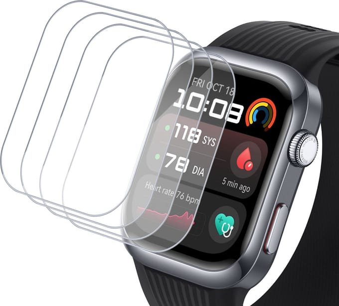 4x Folie Screenprotector Geschikt voor Huawei Watch D2 - Screenprotector - Beschermglas Folie