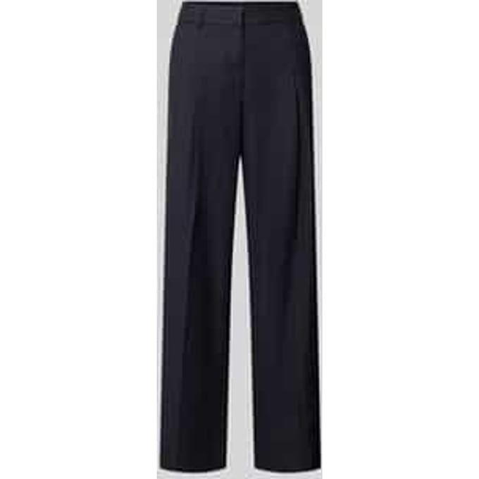 Straight leg bandplooibroek met persplooien, model 'AMELIE'