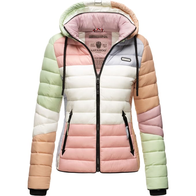 Navahoo Lulana Multikulti dames gewatteerde jas – Licht, kleurrijk & trendy