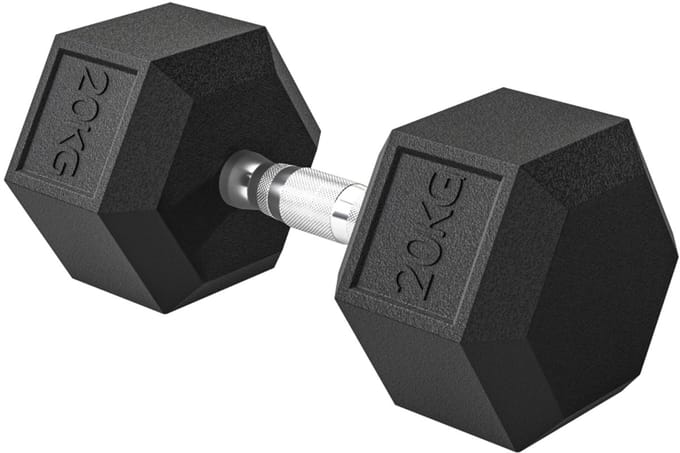 Kurzhantel Set - 1 x 20 kg - Gusseisen - R盲ndelgriff - Zwart