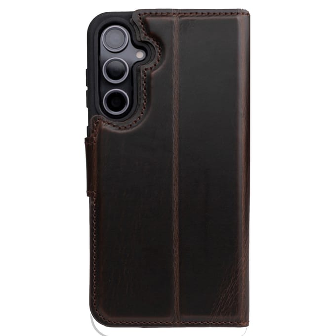 Wachikopa Magic Bookcase 2-in-1 voor de Samsung Galaxy S23 FE - Dark Brown