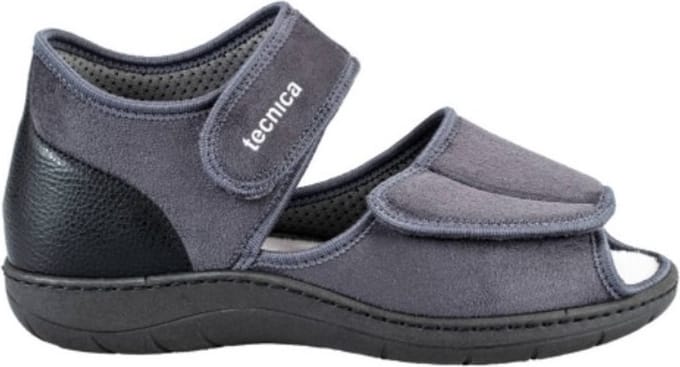 TECNICA 5 Pantoffel Sandaal, Comfortschoen - Unisex - wijdte XL - grijs - maat 38
