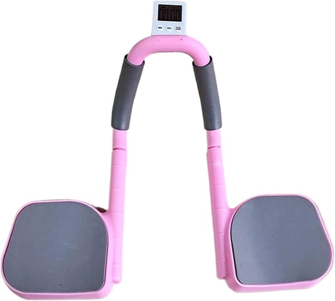 Kern Oefenmachine - Buiktrainer Plank - Thuis Fitness - Geïntegreerde Timer - Compact Ontwerp - Roze