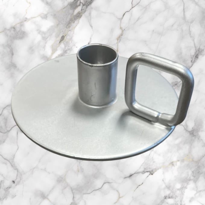 Branded by - coole kandelaar - zilver - mat - square zilver - KU160