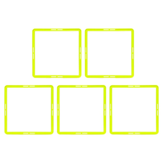 5 Stuks Agility Training Ringen Multifunctionele Vierhoekige Fysieke Snelheid Training Ringen voor yellow