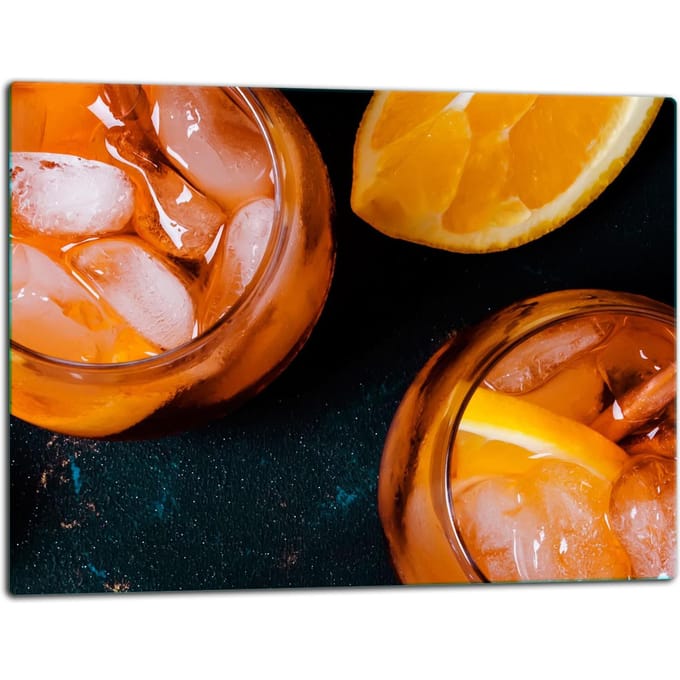 TMK ArtDeko - Snijplank - Glas - 52x40 cm - Drink Motief