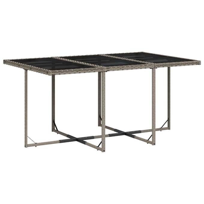 vidaXL - 11-delige - Tuinset - met - kussens - poly - rattan - grijs