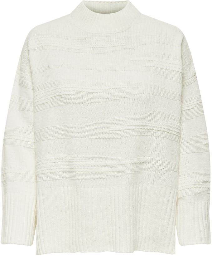 Only Trui Onlima Ls Loose Struc Highneck Cc K 15324514 Cloud Dancer Dames Maat - S
