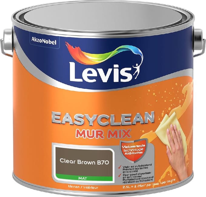 Levis - Easyclean Mur Mat Mix - Clear Brown B70 - Mengverf - 2,5 L