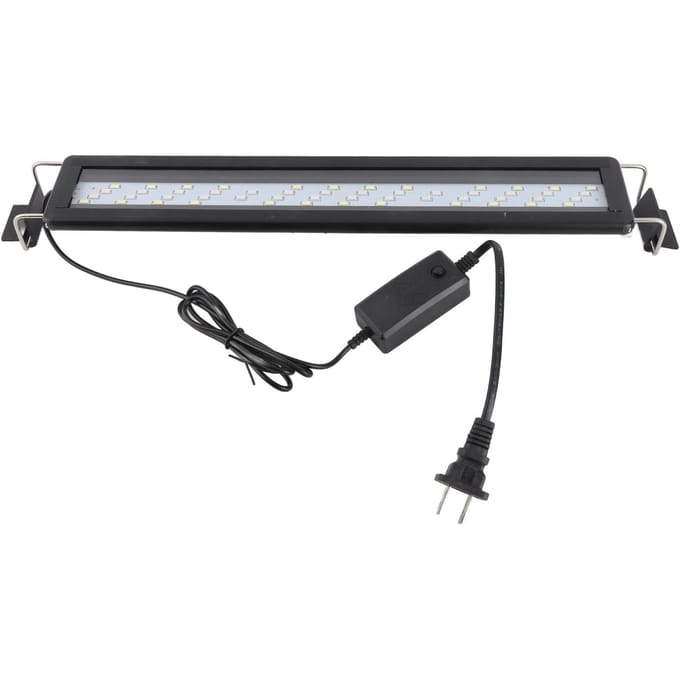 Lampe LED pour aquarium 4 rangées, résistante aux éclaboussures, ultra-mince, lumière LED à changement de couleur avec extension black