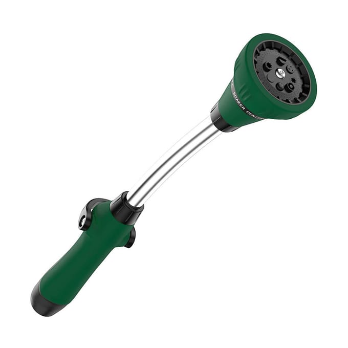 15 Inch Besproeiingsstaf Snelkoppeling Tuinslangmondstuk Sproeier Staf 8 Sproeipatronen Ergonomisch US groen