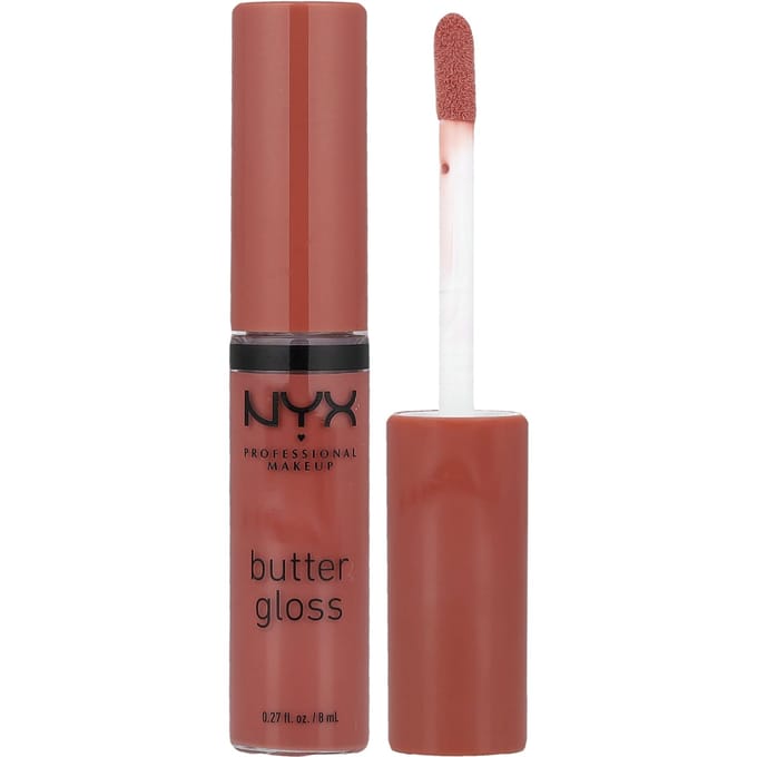 NYX Professional Makeup, Butter Gloss, Lipgloss, Honey 35 Bit, 8 ml (0,27 fl oz) brown