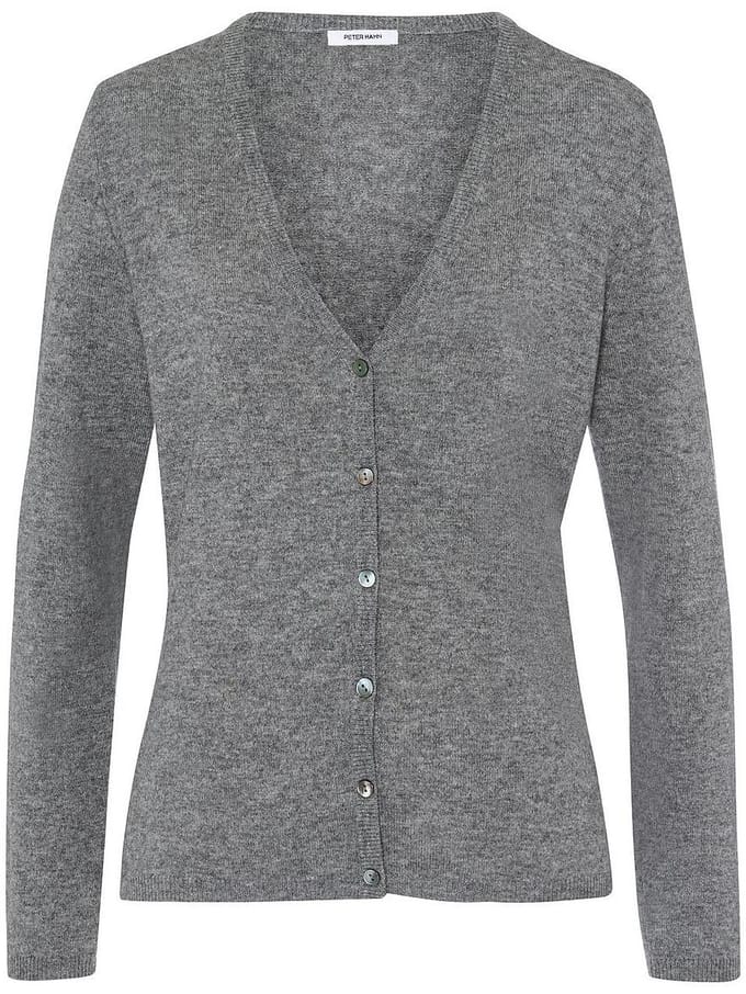 Vest scheerwol en kasjmier Van Peter Hahn grijs