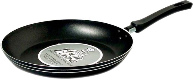 Mammoet - Koekenpan - Silver - 28 cm - Zwart - Aluminium pan - Kunststof handgreep