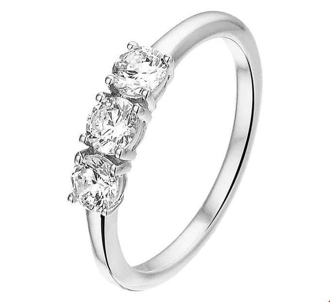 Zilveren ring met Zirkonia - 1327097