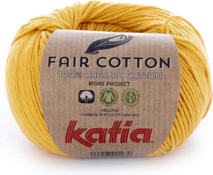 Katia Fair Cotton - 20 geel - Biologisch Katoengaren