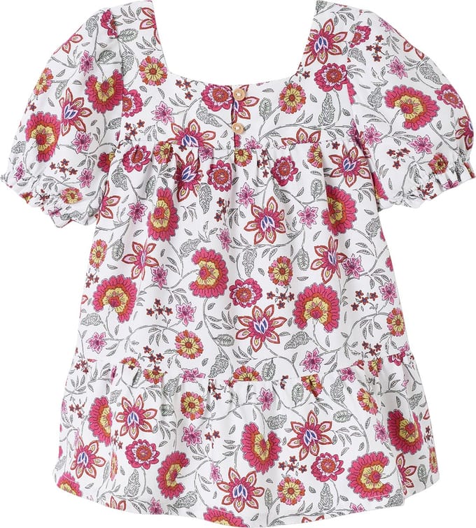 Vertbaudet Babyjurk met bloemen en ruches