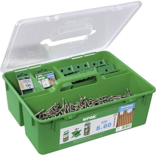 SPAX 5000009030009 Cilinderkopschroeven assortiment 5.0 mm 60 mm T-STAR plus RVS V2A A2 1 set(s)