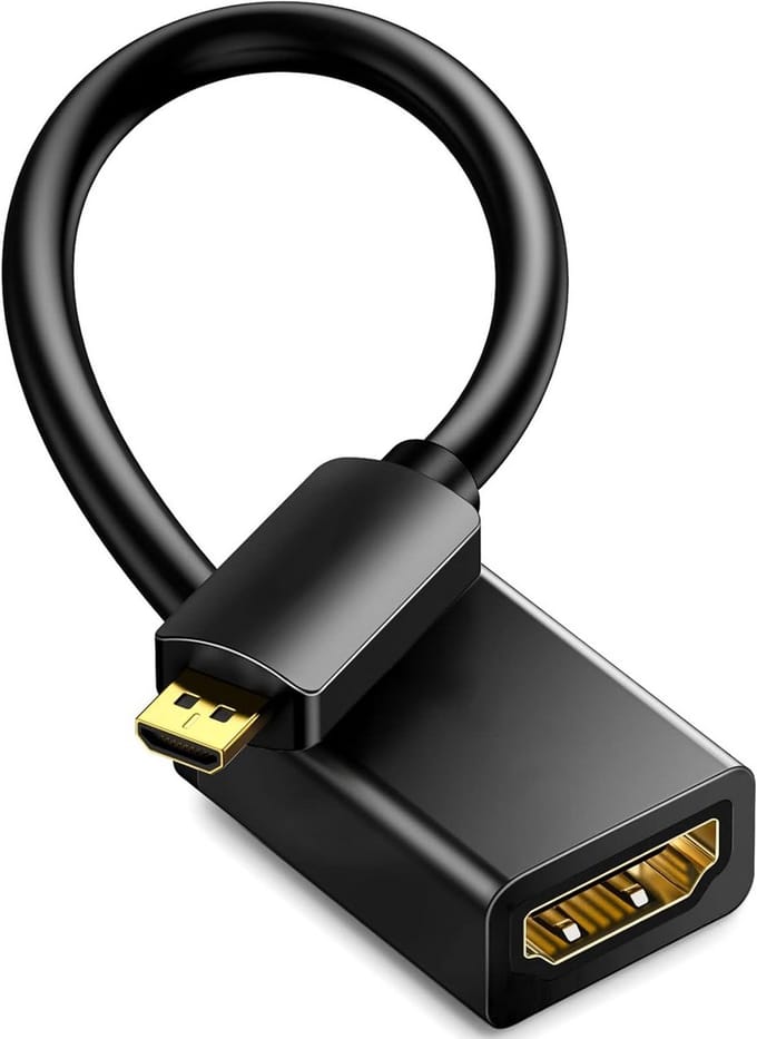 Qost - Micro HDMI naar HDMI adapter - Zwart - 4K UHD 2160p - FULL HD 1080p adapter - Compatibel met Raspberry Pi 5 , 4 / Camera / Tablet