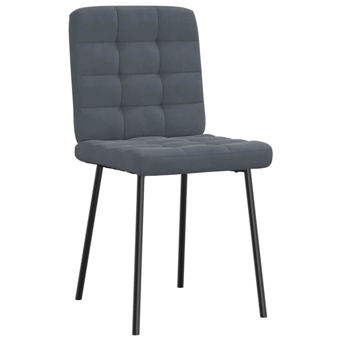 vidaXL Eetkamerstoelen 2 st fluweel donkergrijs