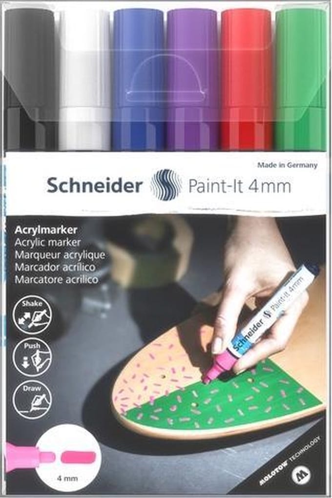 Schneider acrylmarker - Paint-It 320 - 4mm - etui 6 stuks - S-120295