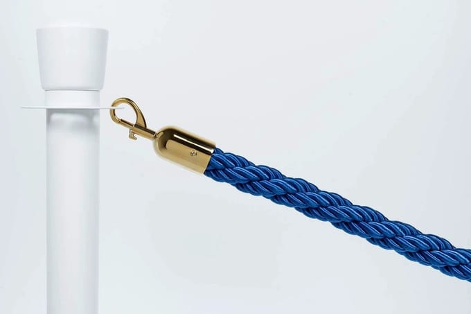 Afzetkoord Gedraaid | Blauw - Messing sluiting