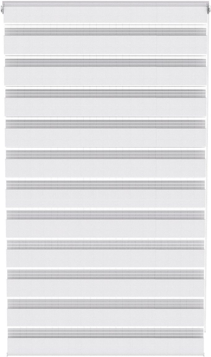 ACXIN Zebra Rollo Klemmfix - Zonder Boren - Lichtdoorlatend en Verduisterend - 90x150cm Wit