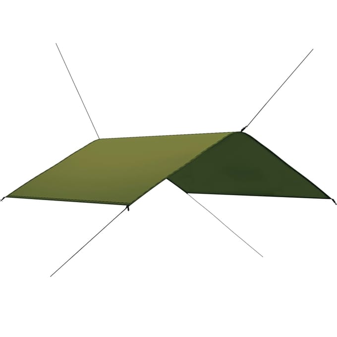 vidaXL - Afdekzeil - 4x4 - m - groen