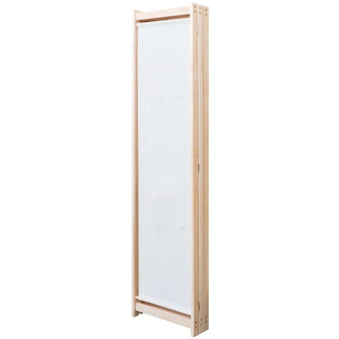 vidaXL - Kamerscherm - met - 3 - panelen - 120x170x4 - cm - stof - crème