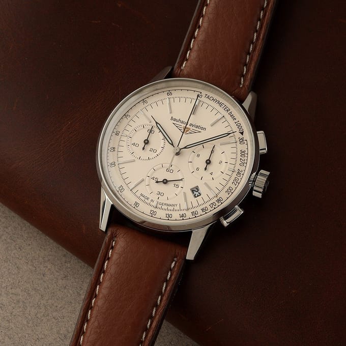 Bauhaus 2376-5 Aviation G38 chronograaf horloge