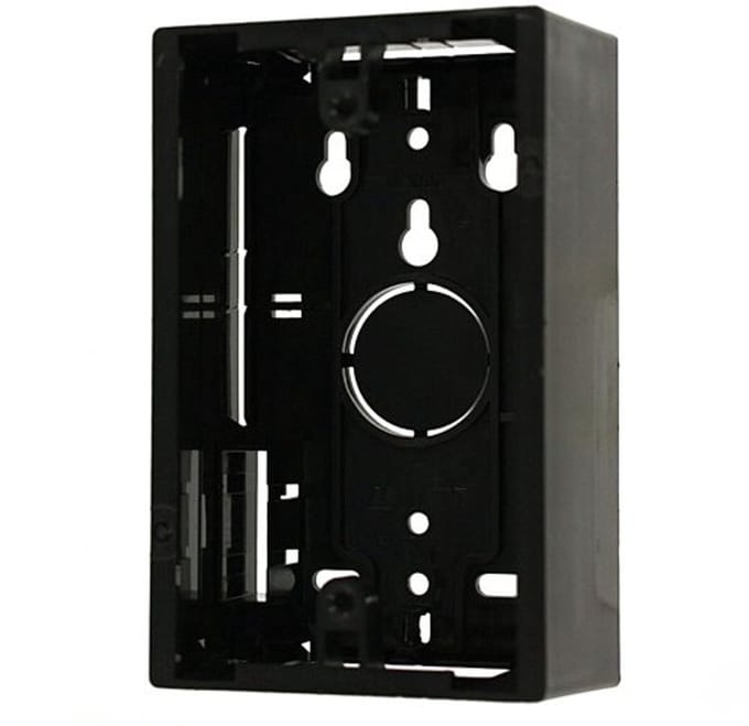 Backbox voor opbouwmontage, enkelbende, zwart, 4,8 cm
