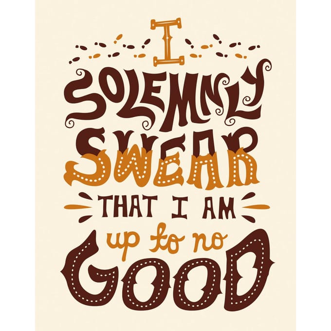Harry Potter 'I Solemnly Swear' Art Print