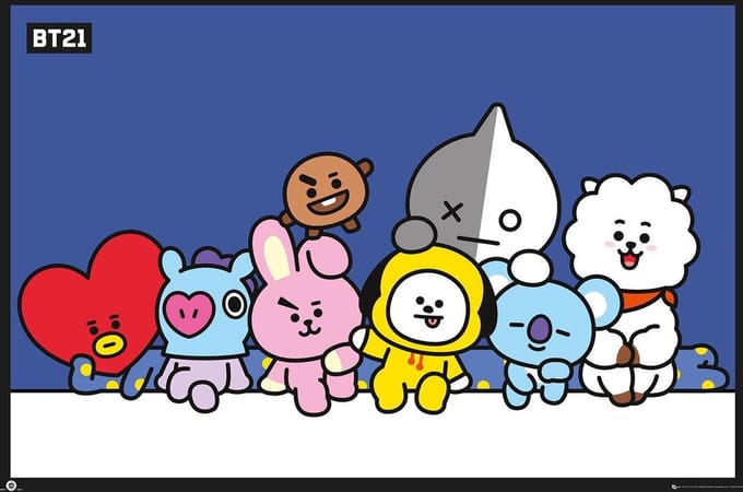 BT21 Groep Poster 61x91.5cm