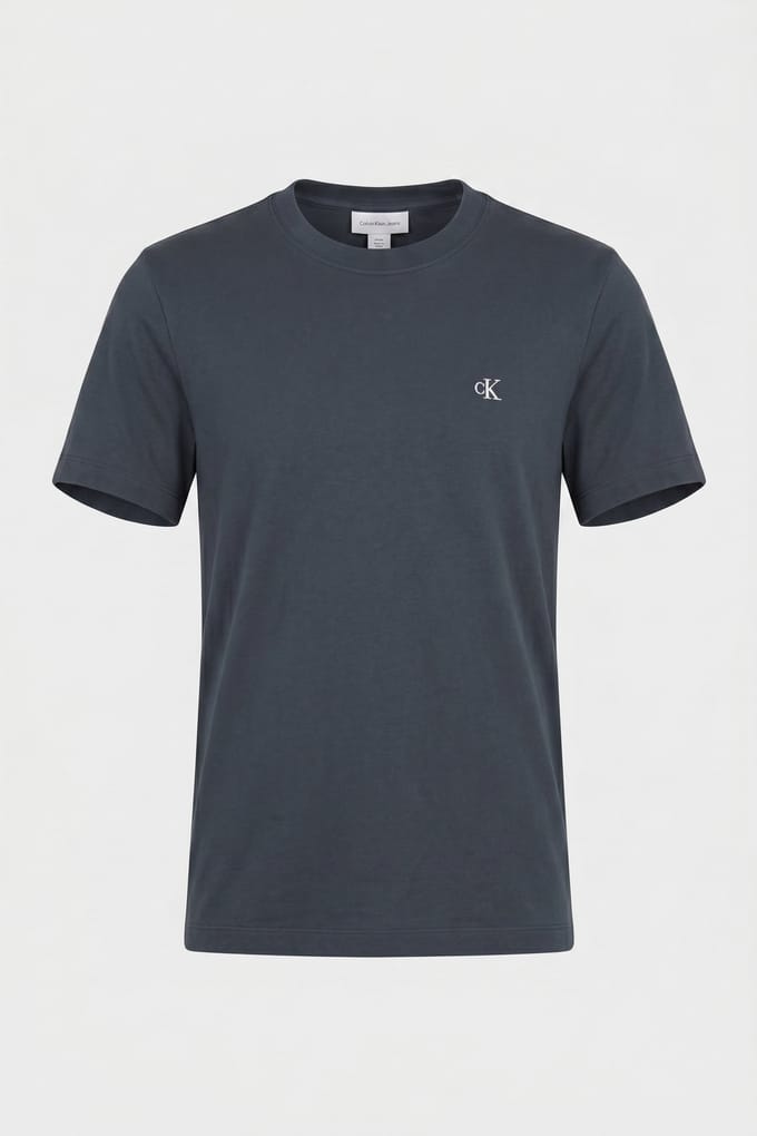 Calvin Klein Ss Easy Monogram Tee Harlem Night Blue Taglia: L | Magliette basic Outlet | Uomo | Nero