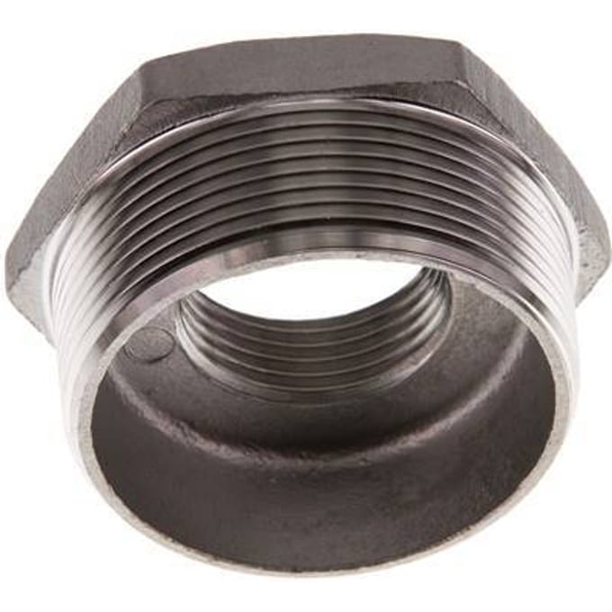 R 2'' x Rp 1'' M/F RVS Verloopring 16 Bar - FL2S-MF-SH-200R-100R