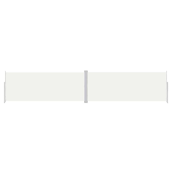 vidaXL - Windscherm - uittrekbaar - 200x1000 - cm - crèmekleurig