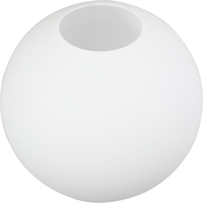 Glazen Lampenkap - Bol Lampenkap - Sfeerverlichting Maken - Moderne Matte Stijl - 12cm Diameter - Wit