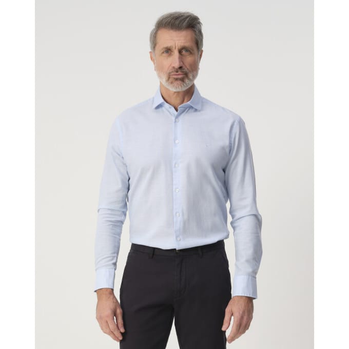 Campbell Casual Overhemd Blauw Heren