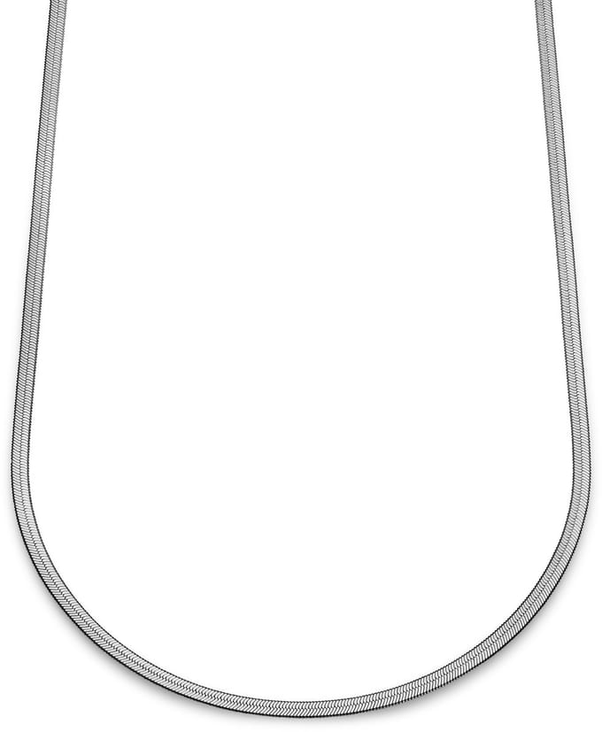 Essentials | 4 mm Zilverkleurige Ketting met Visgraatschakels