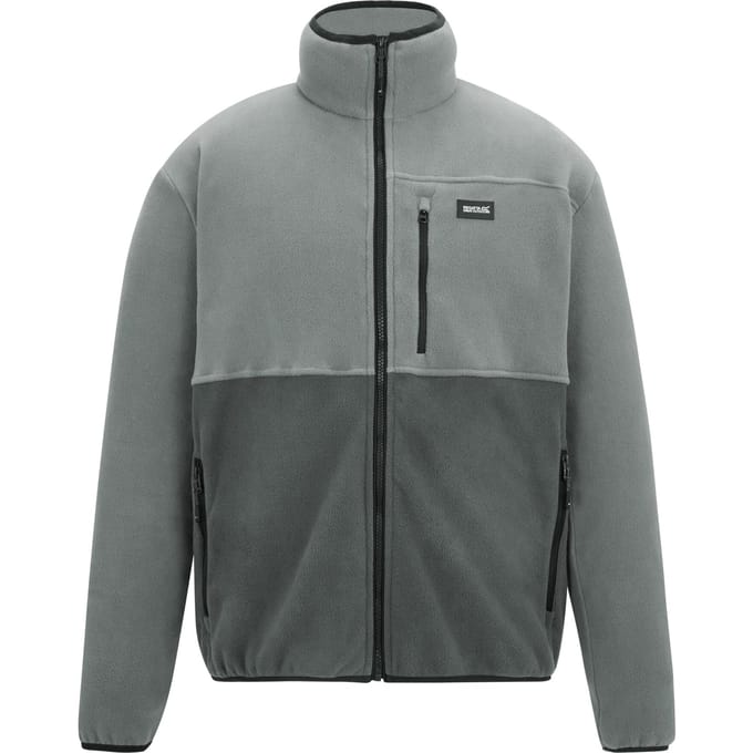 Regatta Heren Frankie Colour Block Full Zip Fleecejack (Storm/Loodgrijs)