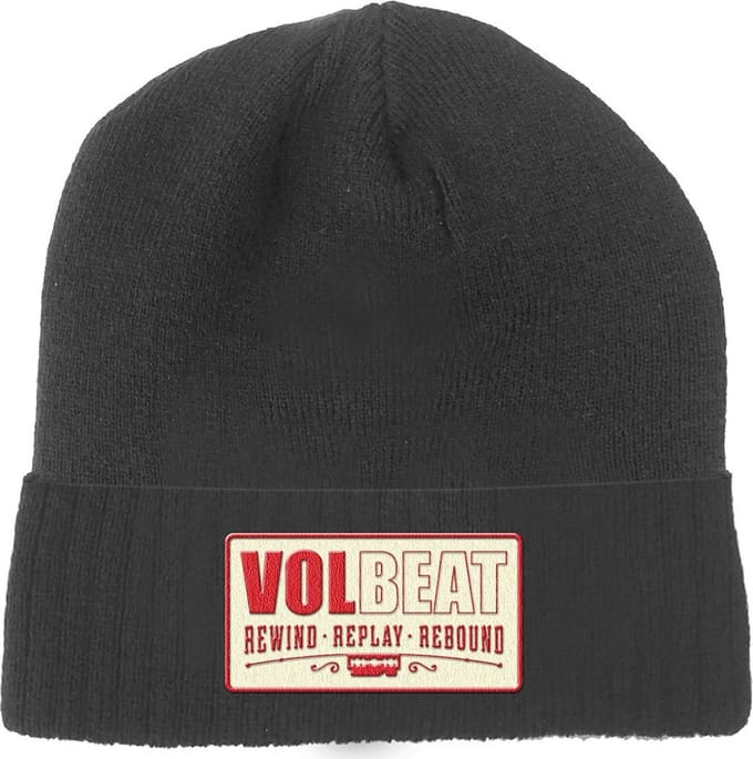 Volbeat Beanie Muts Rewind, Replay, Rebound Zwart