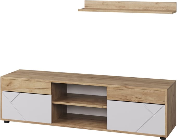 Vicco Berno Woonwand – 2 delen Eik goud/wit
