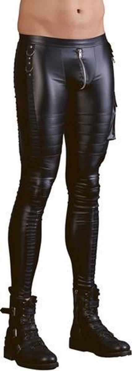 Slim Fit Wetlook Chaps Lange Broek