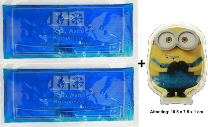 Cold/Hotpack - 29 x 12 cm - 2 stuks + Minion mini Coldpack!!