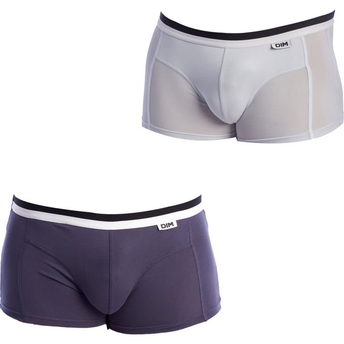 Pack-2 Boxershorts DIM Basic Atmungsaktives Gewebe D05H2 für Herren