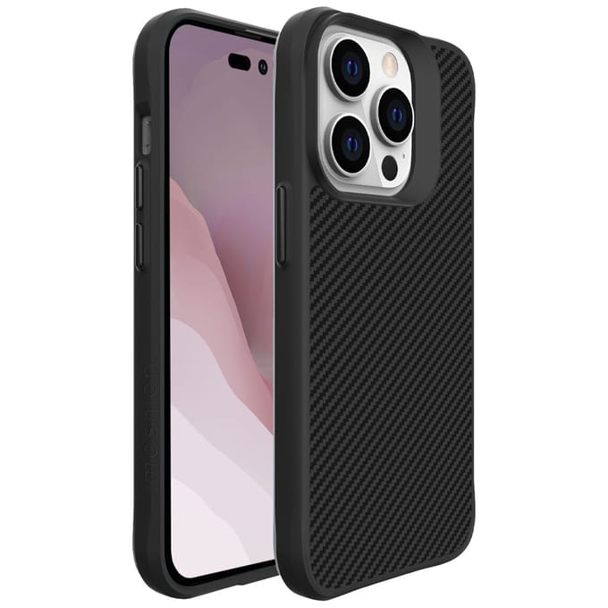 imoshion Hoesje - Geschikt voor Apple iPhone 14 Pro - Hybrid Carbon Case - Zwart