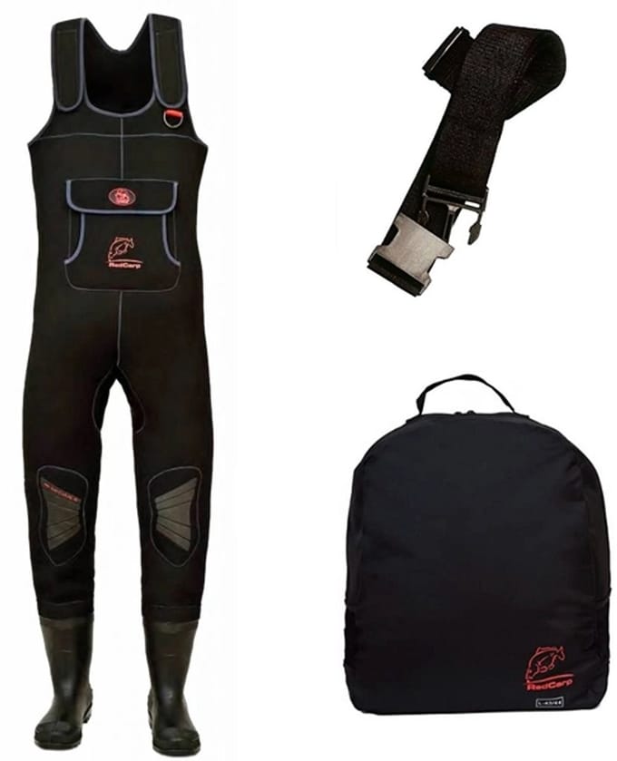 Behr Neoprene Waders Red Carp Size 41/42 + Bag + Belt - Waadpak