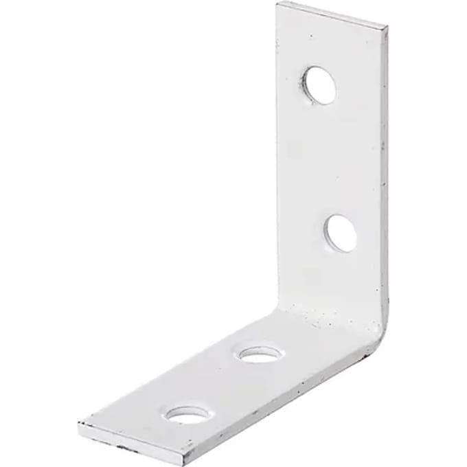 Alberts Hoekanker - Wit Geplastificeerd Staal - 40x40x15mm - 12 Stuks