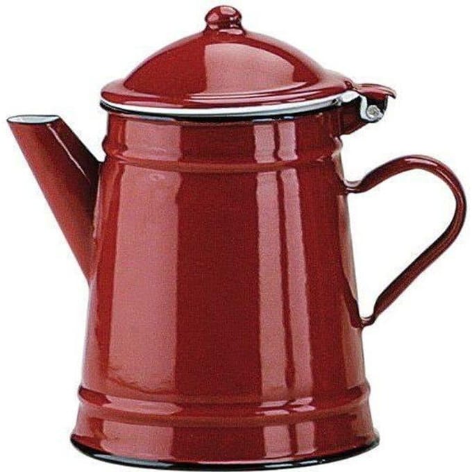 Cafetière conique - Ibili - 910210 - Acier émaillé vitrifié - Rouge - 1 litre rouge